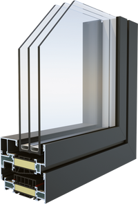DECEUNINCK DECALU 88 Standart aliuminio langų profilis